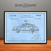 1962 Porsche 356 Patent Print Light Blue