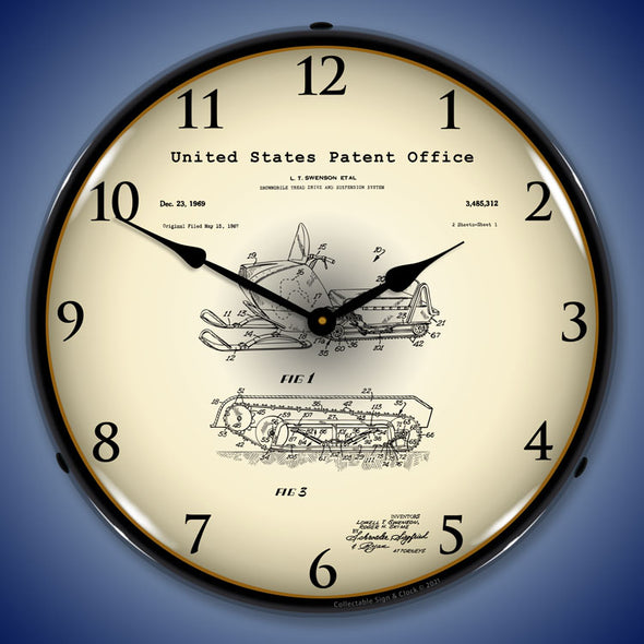1967 Swenson Snowmobile Patent LED Clock