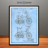 1968 Stingray Bicycle Patent Print Light Blue