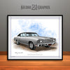 Silver and Black 1970 Chevrolet Monte Carlo Muscle Car Art Print by Rudy Edwards