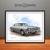 Silver 1970 Monte Carlo Muscle Car Art Print By Rudy Edwards