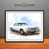 White 1970 Monte Carlo Muscle Car Art Print By Rudy Edwards