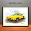 Yellow 1970 Pontiac GTO Muscle Car Art Print By Rudy Edwards