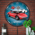 1971 Corvette Stingray Red LED Clock