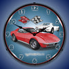 1971 Corvette Stingray Red LED Clock