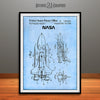 1975 Space Shuttle Patent Print Light Blue