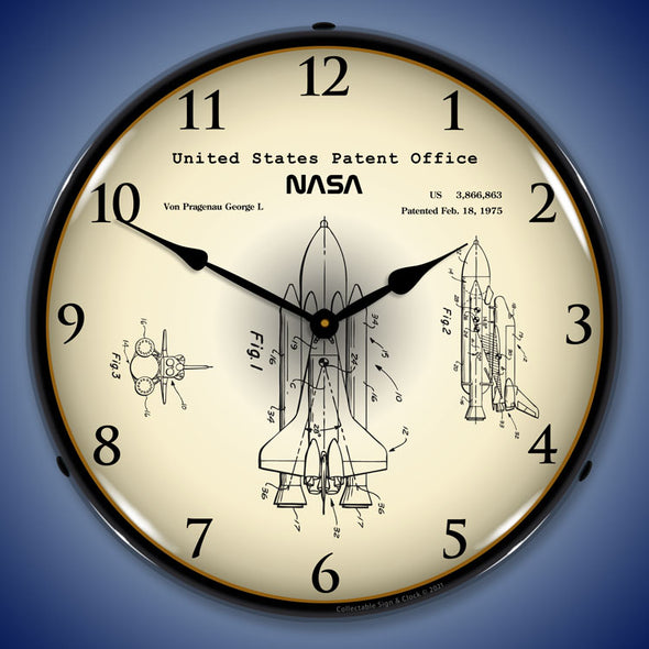 1975 NASA Space Shuttle Patent LED Clock