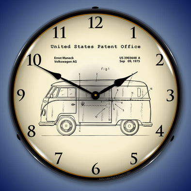 1975 Volkswagen Bus Patent LED Clock
