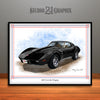 Black 1976 Chevrolet Corvette Muscle Car Art Print by Rudy Edwards