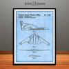 1991 Northrop B-2 Spirit Stealth Bomber Patent Print Light Blue