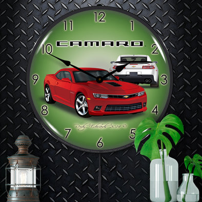 2014 SS Camaro Red Rock LED Clock