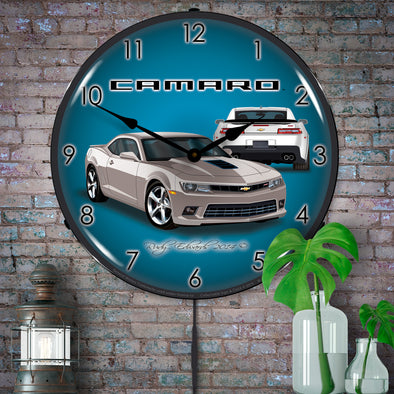 2014 SS Camaro Silver Ice LED Clock