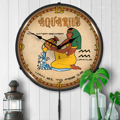 Aquarius Zodiac LED Clock