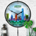 Austin City Skyline LED Clock