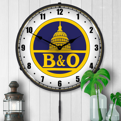 B & O Railroad LED Clock
