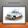 1960's Chevrolet C10 Pickup Truck Art Print White