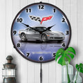 C6 Corvette Blade Silver LED Clock