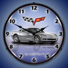 C6 Corvette Blade Silver LED Clock