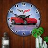 C6 Corvette Crystal Red LED Clock
