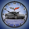 C6 Corvette Cyber Gray LED Clock