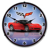 C6 Corvette Torch Red LED Clock