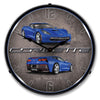 C7 Corvette Laguna Blue LED Clock
