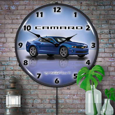 Camaro G5 Imperial Blue LED Clock