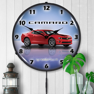 Camaro G5 Red Jewel LED Clock