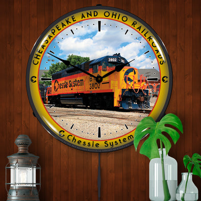 Chessie Railroad 3802 LED Clock