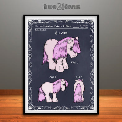 My Little Pony - Blossom - Colorized Patent Print Blackboard