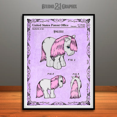 My Little Pony - Snuzzle - Colorized Patent Print Lavender