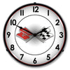 Corvette Flags LED Clock