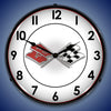 Corvette Flags LED Clock