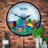 Denver City Skyline LED Clock
