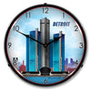 Detroit City Skyline LED Clock