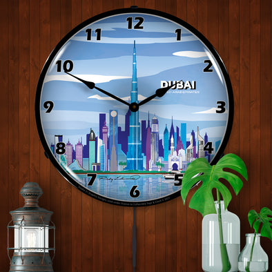 Dubai City Skyline LED Clock