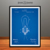 1882 Edison Bulb Patent Print Blueprint