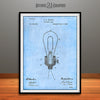 1882 Edison Bulb Patent Print Light Blue