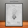 1882 Edison Bulb Patent Print Gray