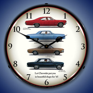 1965 Chevrolet Lineup LED Clock