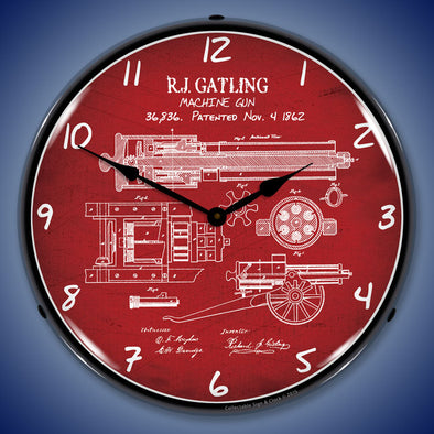 Gatling Gun Patent LED Clock