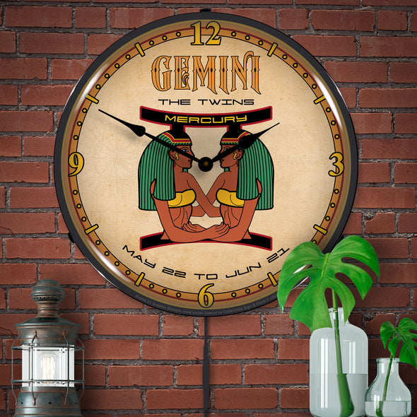 Gemini Zodiac LED Clock
