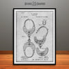 1880 Handcuffs Patent Print Gray