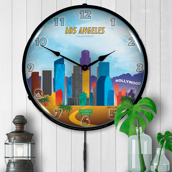 Los Angeles City Skyline LED Clock