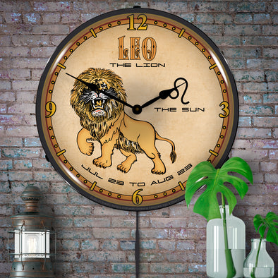Leo Zodiac LED Clock
