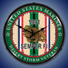 Marine Veteran Operation Desert Storm LED Clock