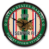 Marine Veteran Operation Desert Storm LED Clock