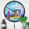 Miami City Skyline LED Clock