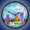 Miami City Skyline LED Clock