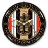 Navy Veteran Operation Iraqi Freedom LED Clock